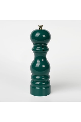 Koyu Yeşil Ahşap Tuz Ve Karabiber El Değirmeni Öğütücü Grinder 18 Cm Koyu Yeşil