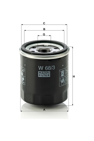 Fılter W 68/3 Yağ Filtresi Toyota