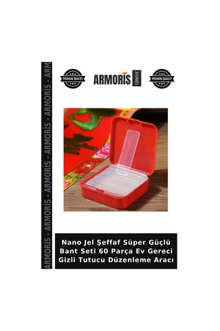 Nano Jel Şeffaf Süper Güçlü Bant Seti 60 Parça Ev Gereci Gizli Tutucu Düzenleme Aracı
