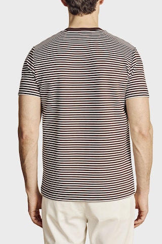 Brooks Brothers Bisiklet Yaka Çizgili T-shirt Erkek T Shirt Bbss26mts016292 Kahve-ekru