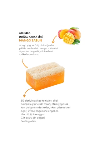 Mango Özlü Doğal Kabak Lifli Güzellik Sabunu Cilt Etkili Diğer