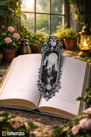 Baykuş Ve Şato Temalı Kitap Ayracı