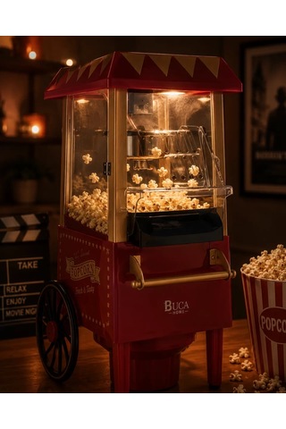 Yağsız Mısır Patlatma Makinesi Sıcak Hava Popcorn Makinesi Nostaljik Tasarım Çok Renkli