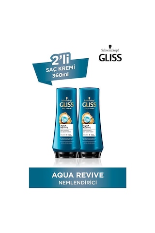 Gliss Aqua Revive Nemlendirici Saç Kremi 2 x 360 ML