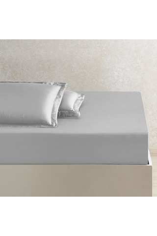 Linens X Tencel Lyocell 2'li Volanlı Yastık Kılıfı Seti Gri Gri