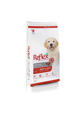 Reflex Biftekli ve Pirinçli Yavru Köpek Maması 3 KG Reflex Biftekli ve Pirinçli Yavru Köpek Maması 3 KG