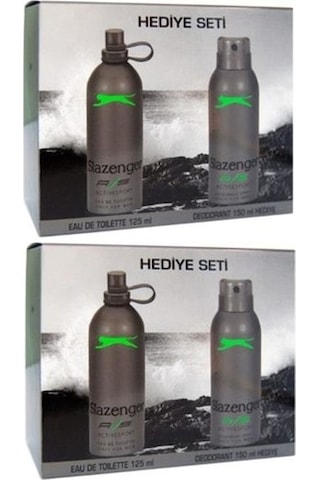 Slazenger Active Sport Erkek Parfüm Yeşil EDT 125 ML + Deodorant 2 x 150 ML