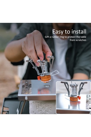 Wezone Dış Mekan Çelik Katlanabilir Tablo - Hafif, Taşınabilir, 35cm Genişlik, Çanta İçerir Gümüş