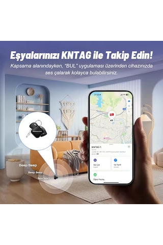Knmaster Kntag 1 - 4'lü Paket Akıllı Siyah