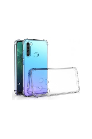 Blogy Redmi Note 8 İle Uyumlu Crystal Fit Kılıf Crystal Clear
