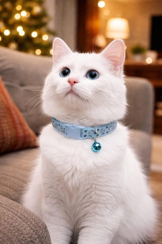 Kedi Boyun Tasması Zilli Ve Ayarlanabilir Mavi