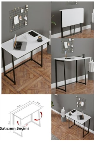 FahrettinKüçük 3290 Work Katlanır Çalışma Masası Beyaz