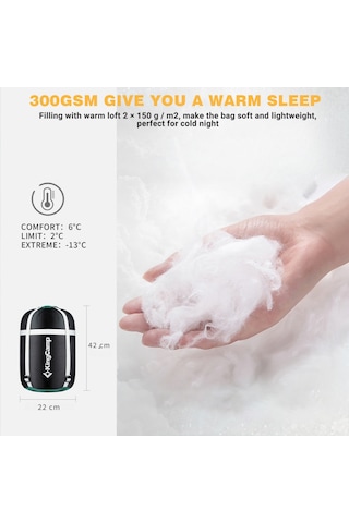 Kingcamp Superior 300 Xl -13 Derece Geniş Uyku Tulumu Koyu Yeşil