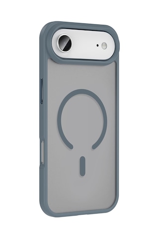 Apple Uyumlu iPhone 17 Air Kılıf M-safe Şarj Özellikli Mat Arka Yüzey Zore Sio Kapak Gri
