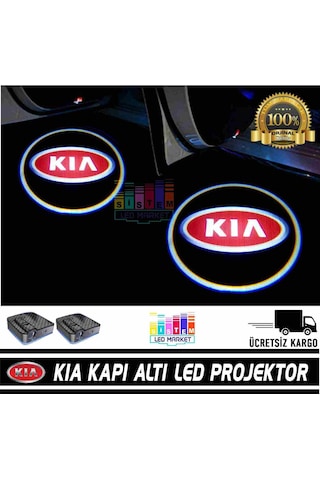 Kia Araçlar İçin Pilli Yapıştırmalı Kapı Altı Led Logo N11.20