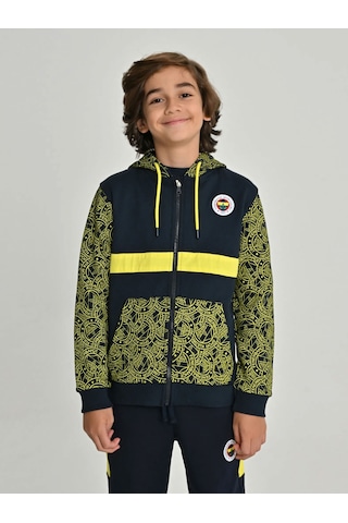 Fenerium Çocuk Trıbun Logo Patternli Sweat Fb Laci Yeni