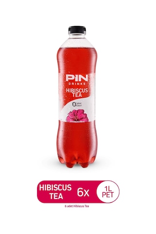 Pin Hibiskus Çayı - Şekersiz & Kalorisiz 1 Litre X 6 Adet Ice Tea