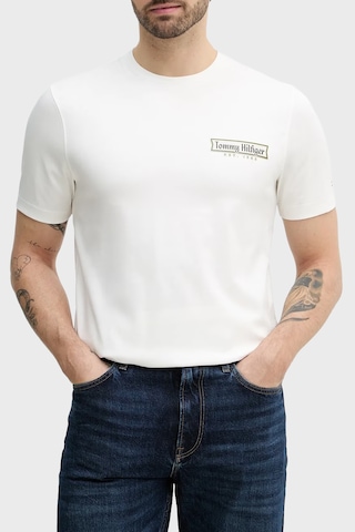 Tommy Hilfiger Erkek T Shirt Mw0mw41463 Ybl Beyaz Beyaz