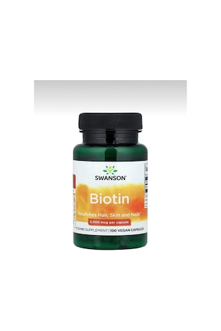 Biotin Hair, Skin & Nails 5,000 Mcg 100 Vegan Capsules