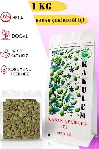 Kakulem Sertifikalı Katkısız Çiğ Kabak Çekirdeği İçi 1 Kg 1 KG