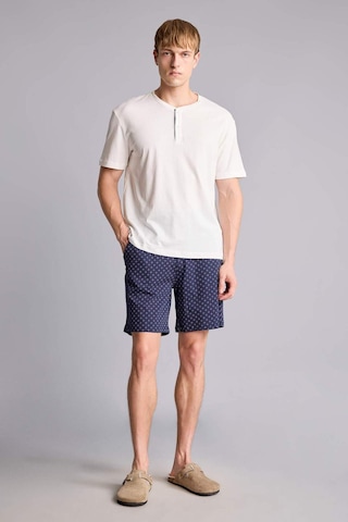 Defacto %100 Pamuk New Regular Fıt 2li Şortlu Pijama Takımı H8680ax26smwt34 Beyaz-wt34