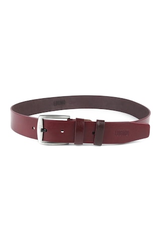 Lugmo Hakiki 100% Deri Erkek Kemer Bordo 4,5 Cm Bordo