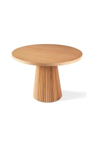 Milas Natural Ahşap Bohem Yemek Masası 130x130 Naturel