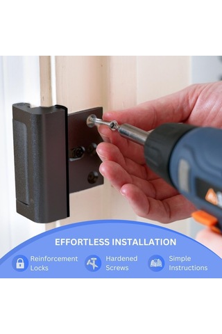 Ev Güvenlik Kapısı Takviye Kilidi 1 Paket Alüminyum Alaşım, 800 Lbs Kuvvete Dayanıyor