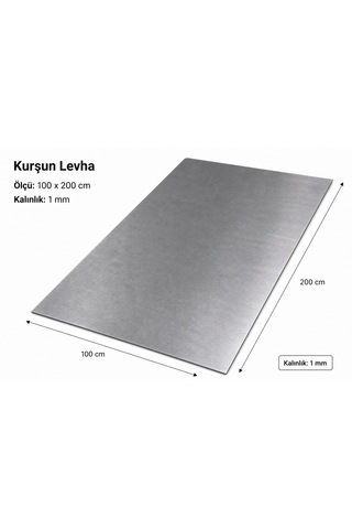 Kurşun Levha 100x200 Cm 1 Mm Kalınlık