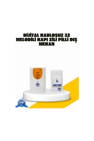 Kablosuz - 142 - Kapı Zili Kolay Kurulumlu - Csmo-tex - Modern Kullanım