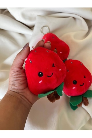 Çilek Anahtarlık Çilek Çanta Süsü Charm 1 Adet
