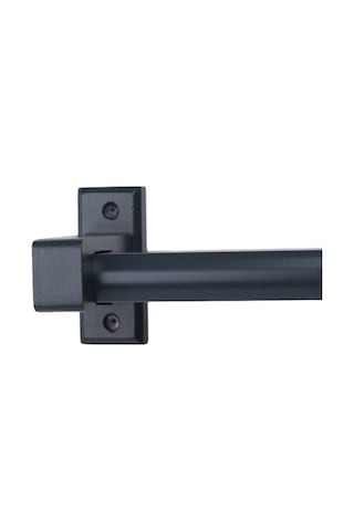 Monaco Ahşap Başlıklı 2 Kanallı Alüminyum Dekoratif Ray Korniş Modern Rustik Antrasit- 250 Cm