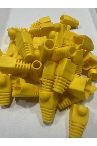 Sarı Rj45 Kılıf Sarı Cat6 Kılıf Sarı Cat5 Kılıf 100 Adet