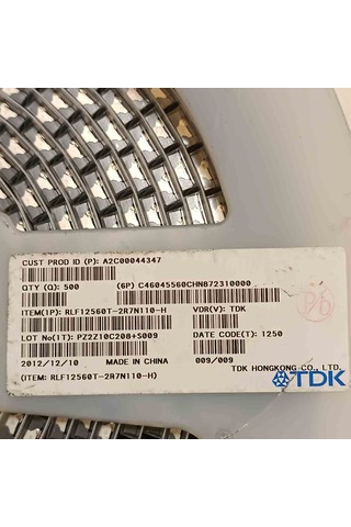 Rlf12560t-2r7n110-h 2.7uh 11.5a Tdk Bobin 6 Adet