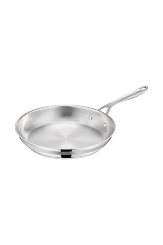 Jamie Oliver By Tefal Cook Akıllı Kızartma Tavası 28cm, Kaplamasız Paslanmaz Çelik, İndüksiyona Uygun, Thermo-fusion Taban, Geri Dönüştürülebilir, Perçinli Sap, Paslanmaz Çelik, E3110655 Siyah