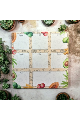19.5x19.5cm 52 Yaprak Haftalık Planner - Kitchen Diğer