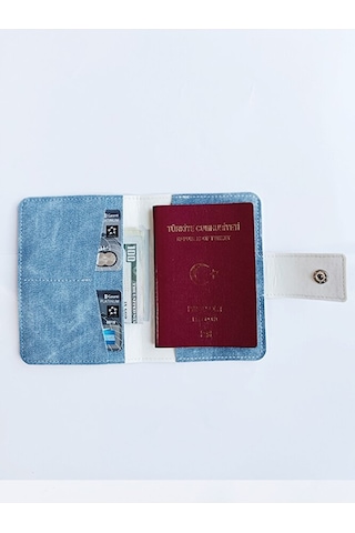 Vip Gift Pasaport Kılıfı Vegan Deri Pasaportluk Mavi