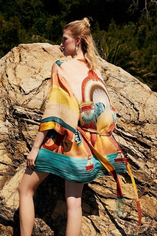 Defacto Jaquette X Defacto Desenli Kimono H1251ax26hsbg389 Bej-bg389