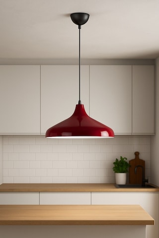 Nil Bordo Renk Özel Tasarım Modern Dekoratif Cafe Sarkıt Cafe - Mutfak Tekli Avize Bordo