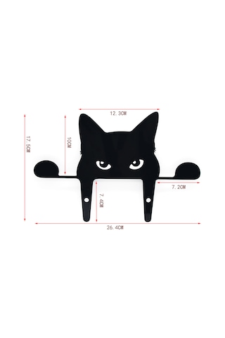 Wezone Siyah Kedi Figürlü Bahçe Dekoru - Akrilik Malzeme, Dış Mekan Süsleme İçin İdeal