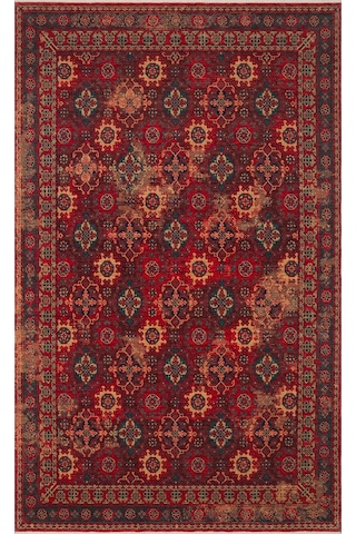 Hoom Rugs Cadis Kdm 06 Violet Yeni Zelanda Yünü El Emeği Kara Tezgah Halısı Kırmızı