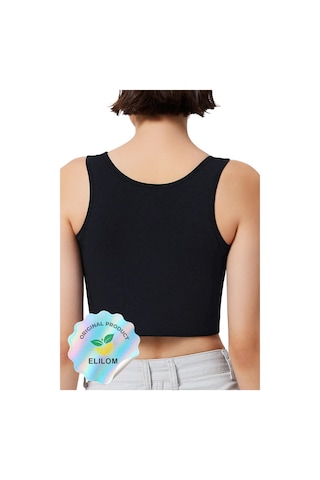 Elilom Göğüs Gizleyici Korse Unisex Jinekomasti Ve Tomboy İçin Düz Silüet Atlet Siyah