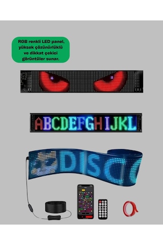 Rgb Renkli Led Ekran Tabela Usb Bağlantılı Ve Kayan Yazı Destekli RGB