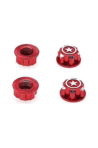 Maiyame Traxxas Arrma 1/8 Rc Araçlar İçin 4 Adet 17mm Kırmızı Alüminyum Altıgen Tekerlek Somunu