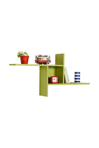 Adoremobilya Plus Dekoratif Duvar Rafı - Yeşil