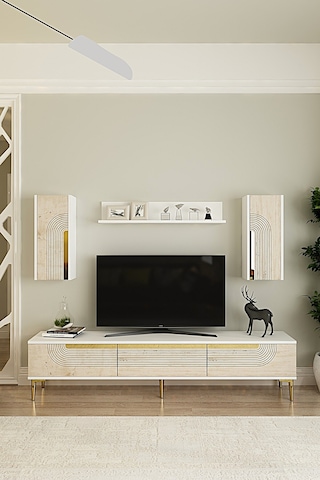 Tvr1803btg - Meyra Tvr180 Ünitesi Takım Beyaz-traverten-gold 180cm Beyaz-traverten-gold