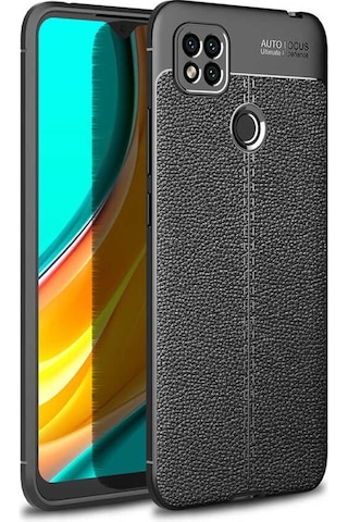 Xiaomi Redmi 9C Kılıf Zore Niss Deri Desenli Silikon Kılıf