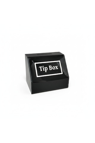 Kilitli Tip Box Bahşiş Kutusu Siyah Pleksi 1