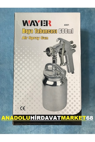 Wayer Pro Havalı Boya Tabancası Alt Depo Boya Tabanca 1.4 MM 1000