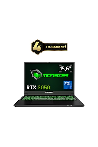 Monster Abra A5 V21.9.6 Core 7 240H 8 GB 500 GB SSD 4 GB RTX3050 15.6" Free Dos Dizüstü Bilgisayar